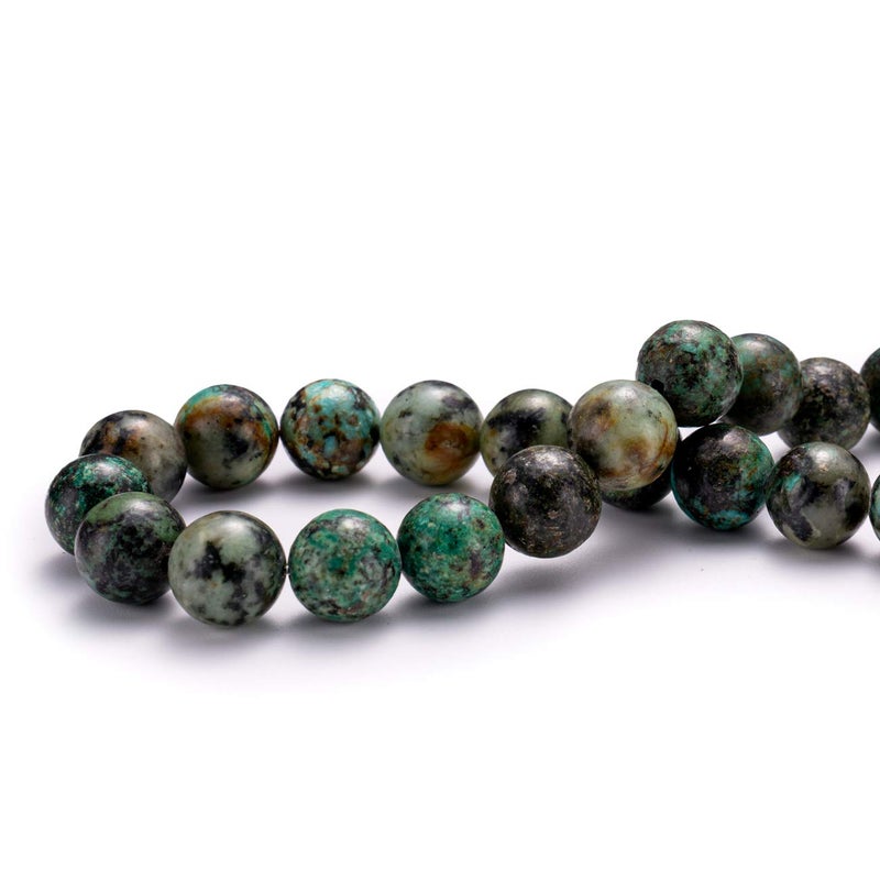 BEADIA Natural African Turquoise Stone Round Loose Semi Gemstone Beads for Jewelry Making 6MM 61PCS - Image 5